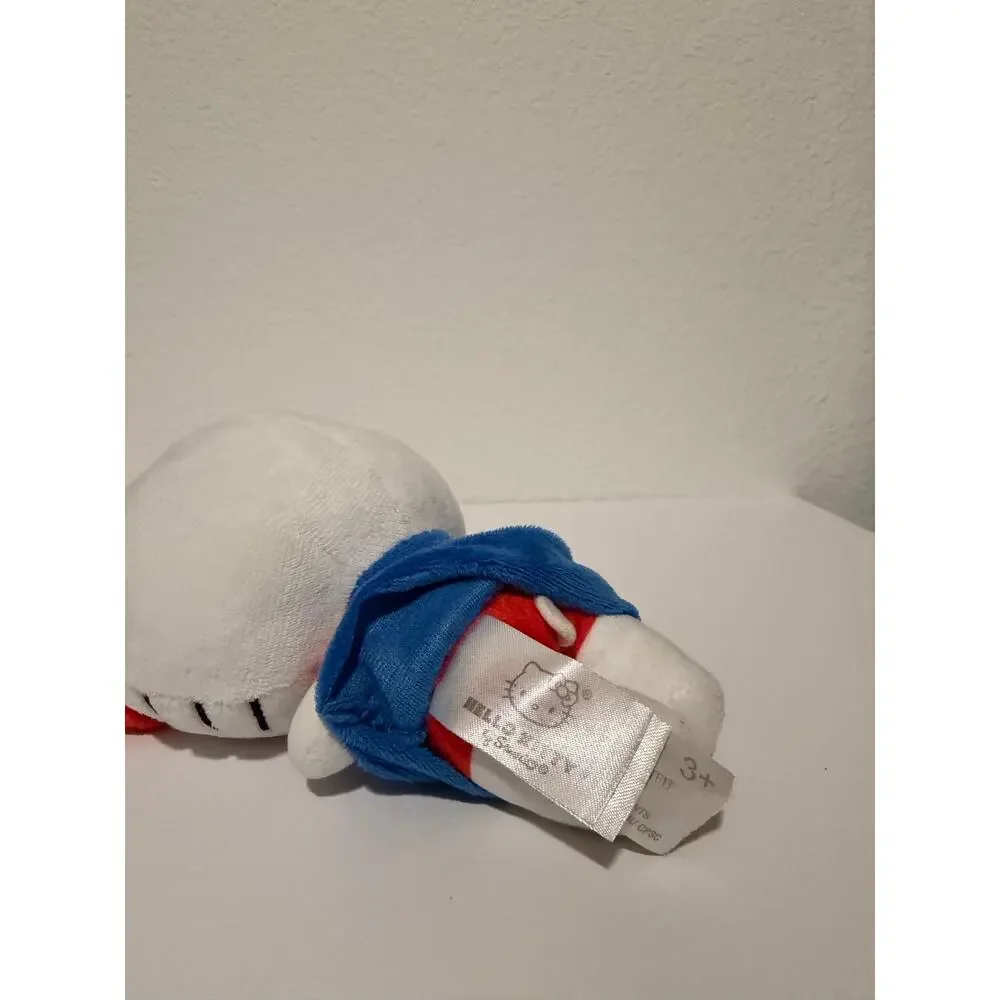 Hello Kitty Sanrio by fiesta Plush blue Overalls mini toy approx 6.5